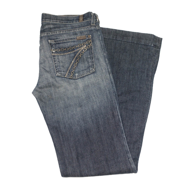 7 for all Mankind Denim - 7 For All Mankind Women's Dojo Flare Jeans Size 29